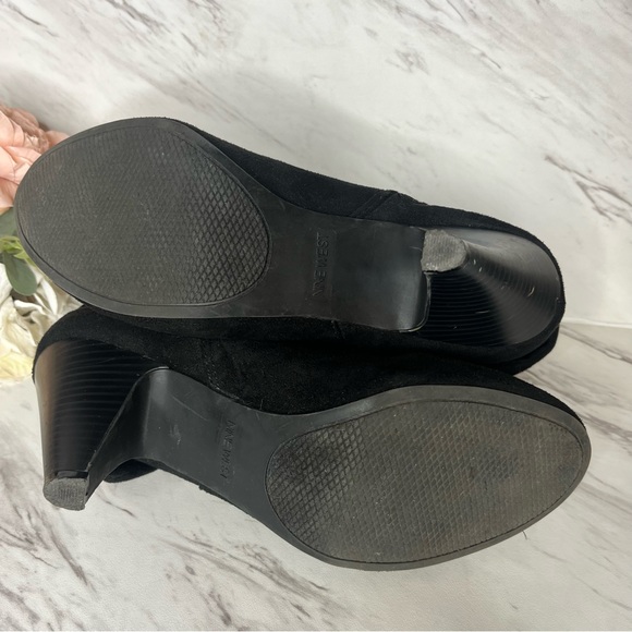 Nine West faux suede slouch bootie with bow and zip closure black size 9 - Picture 14 of 15